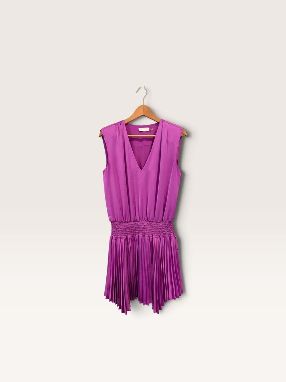 Ramy Brook Rori Smocked Mini Dress Size S Plumberry